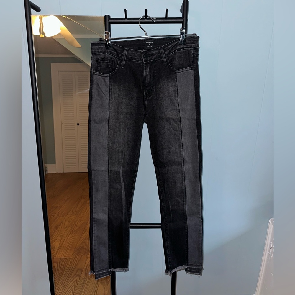 Just Black Women's Straight Leg Jeans - Black and Gray